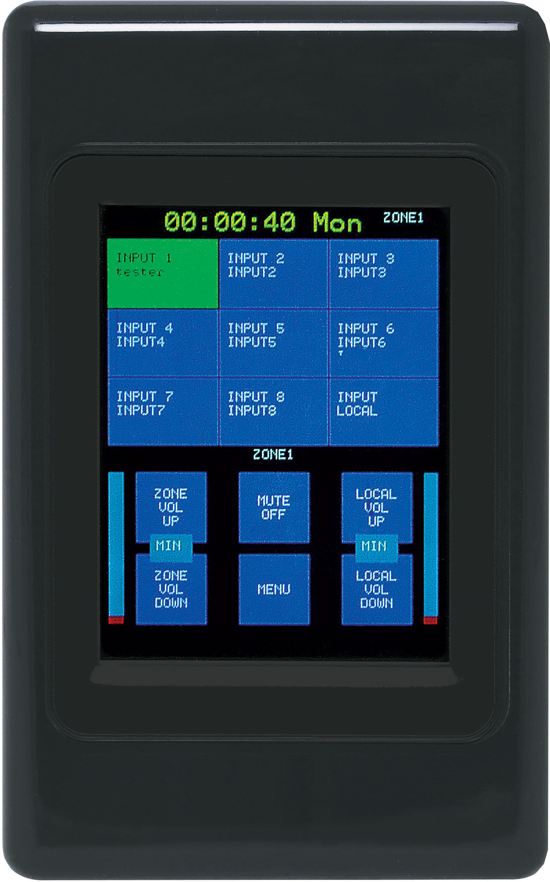 Matrix Mixers Touchscreen Source Switching Black Wall Plate to suit A4480B A4496