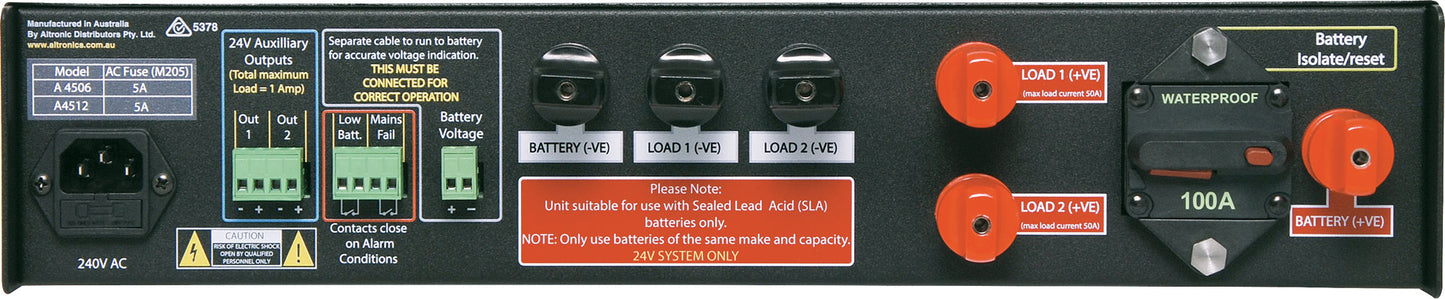 Battery Charger 6A 24V Sealed Lead Acid (SLA) A4506