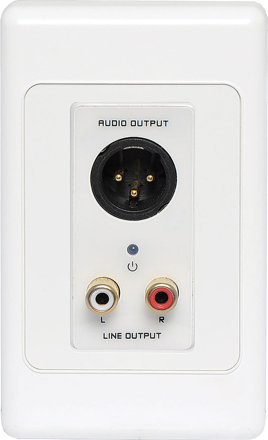 Wall Plate 3 Pin XLR Balanced & Stereo RCA Output UTP Balun A4826