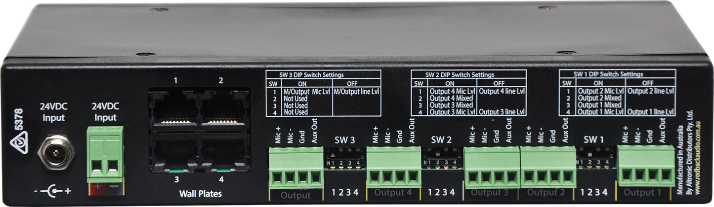 Signal Processors Four Output Microphone/Line Hub A4930