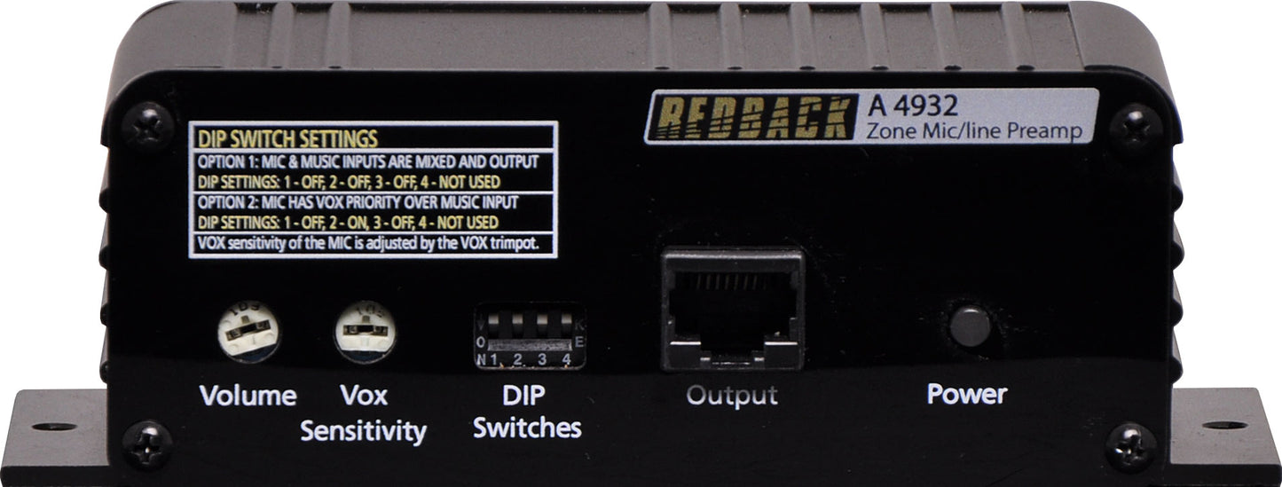 Signal Processors Balanced Microphone/Line Pre Amplifier A4932