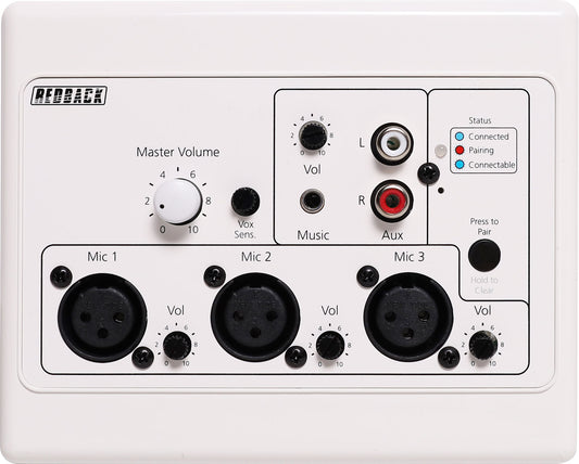 Wall Plate 3 Input Xlr Mic/line Pre-amp Bluetooth A4937