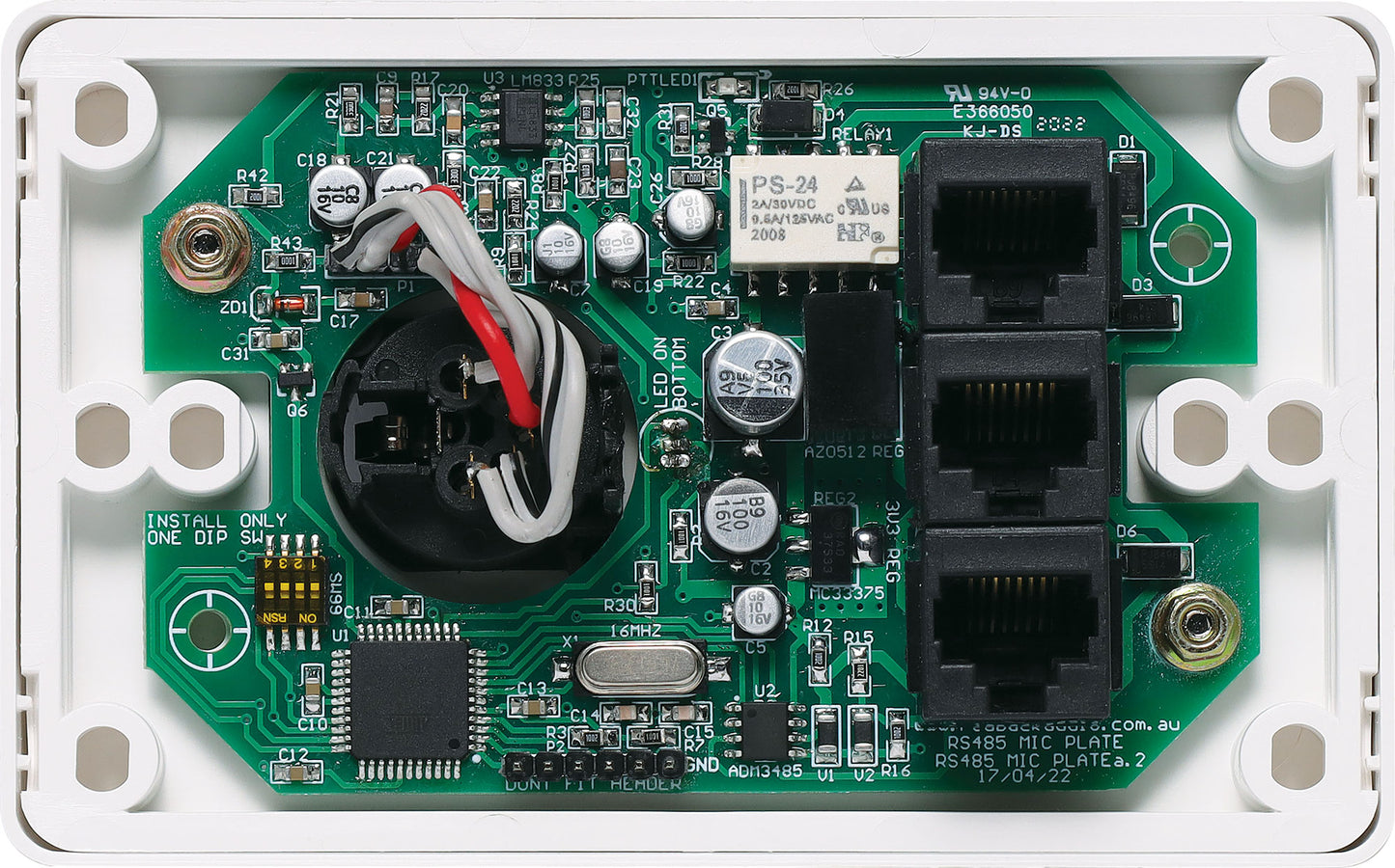 Wall Plate 5 Pin XLR Supermarket Microphone Transmitter A4960