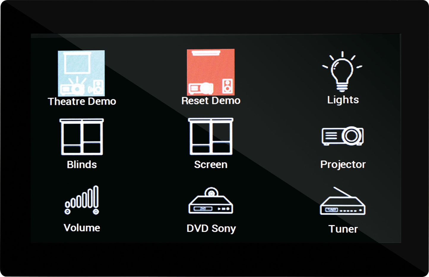 Matrix Mixers Programmable Universal 7" Touchscreen Wallplate Black A6530