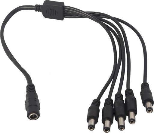 Power Splitter Ccd Cam 2.1mm Connectors 5way 300mm Adc-521