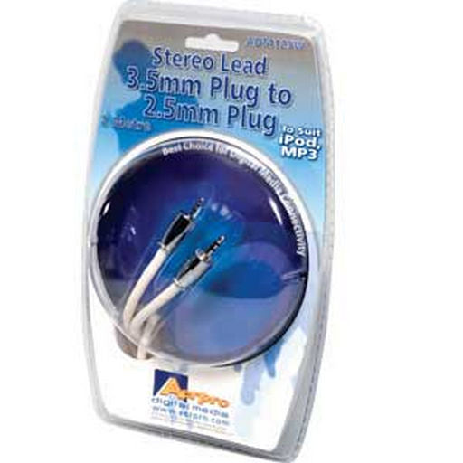 Audio Lead 2.5mm To 3.5mm Stereo Lead 2M White ADM125W
