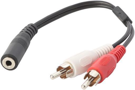 Audio Lead RCA To Stereo Socket Adaptor Lead 100mm AL638