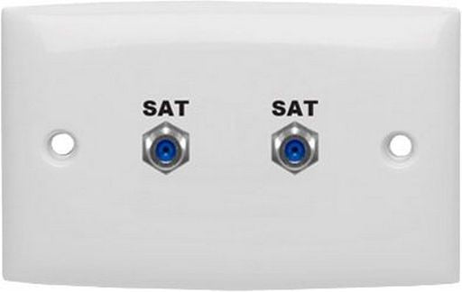Wall Plate TV/foxtel Dual F Type AP022FOX3