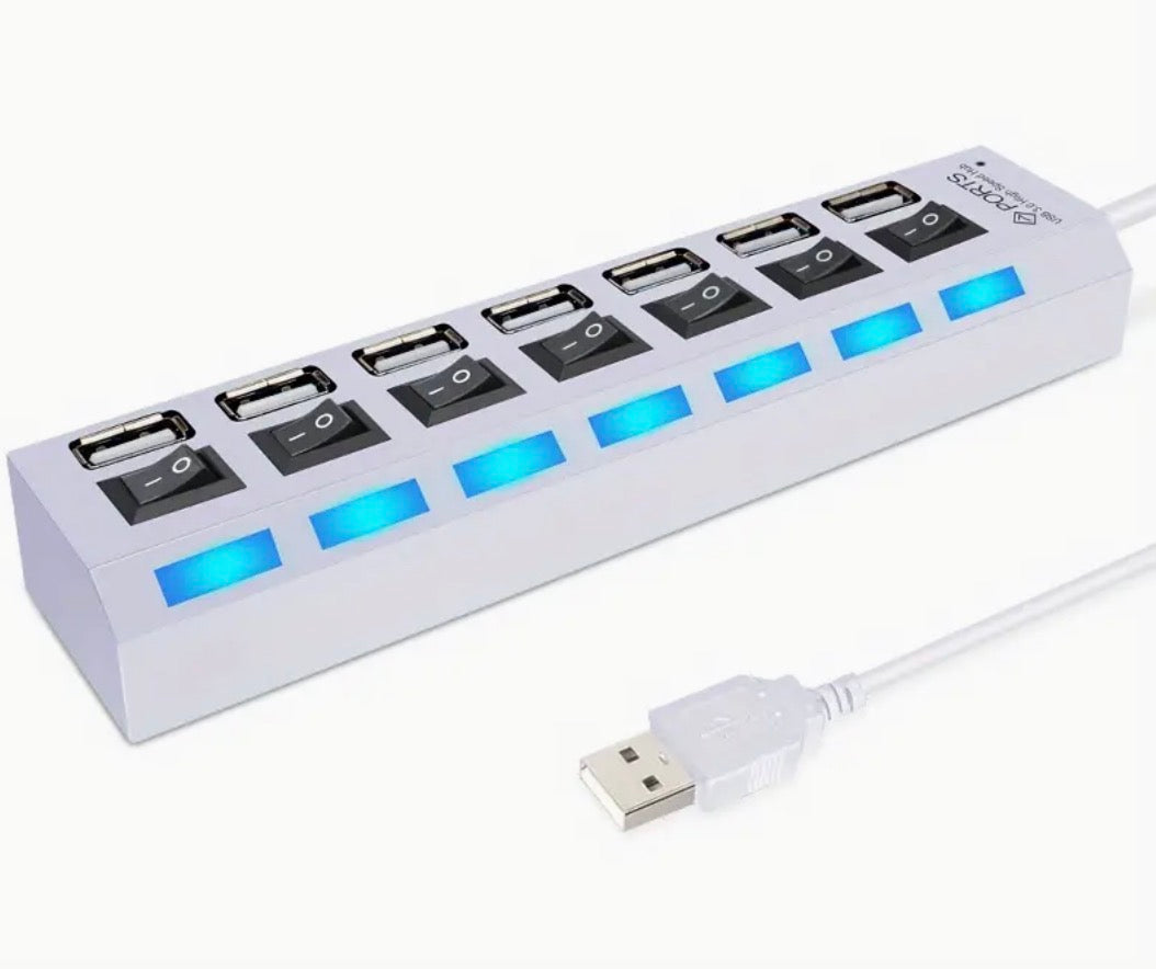 USB 2.0 7 Port Hub Switched White BL626096/W7