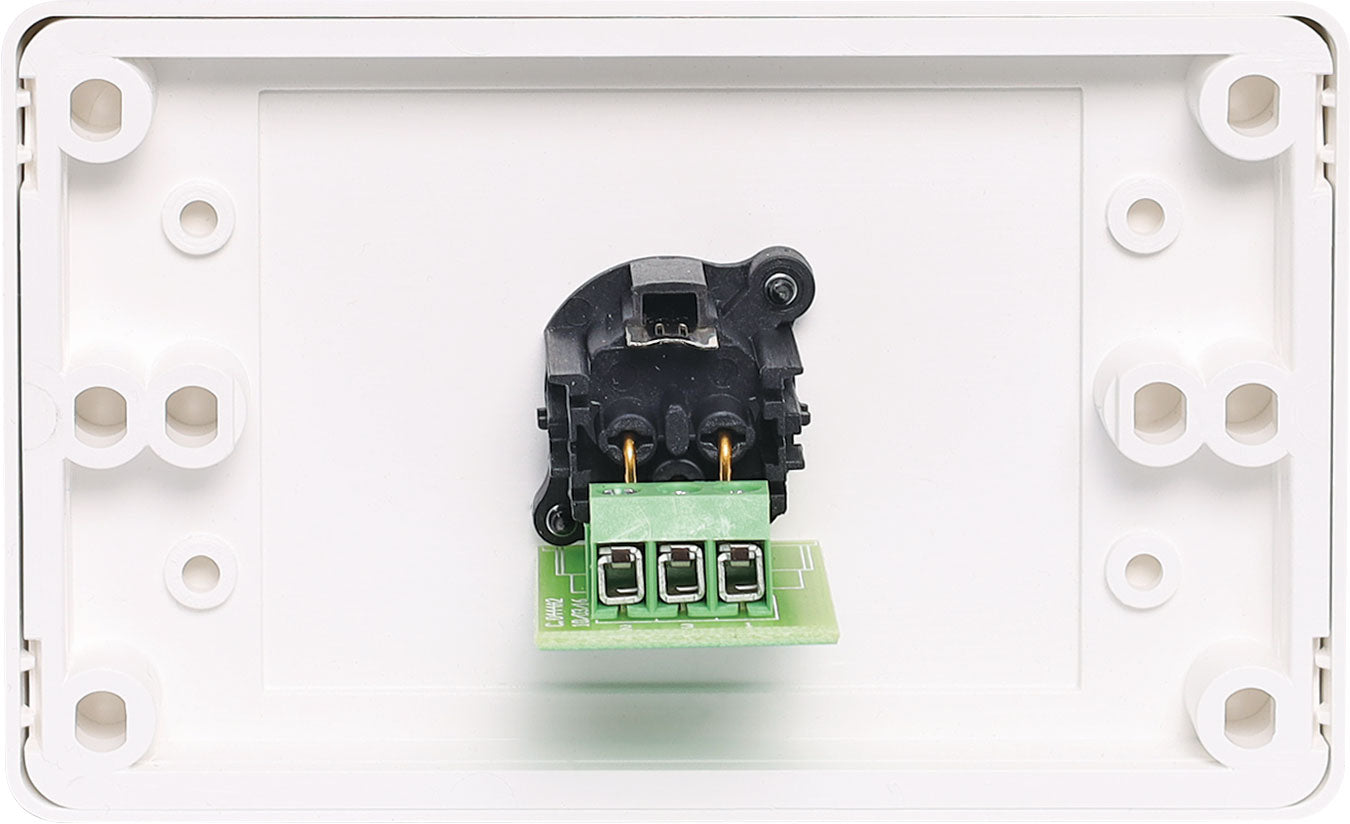 XLR 3 Pin Horizontal Microphone Wall Plate Dual Cover C0444