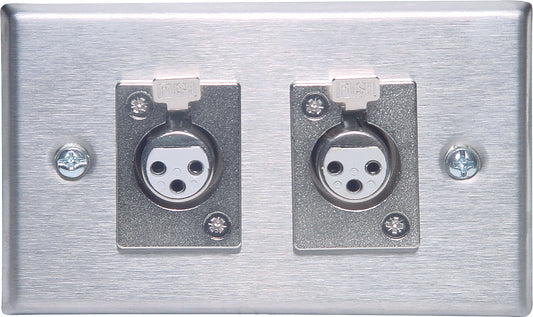 Wall Plate Dual 3pin Xlr C0447