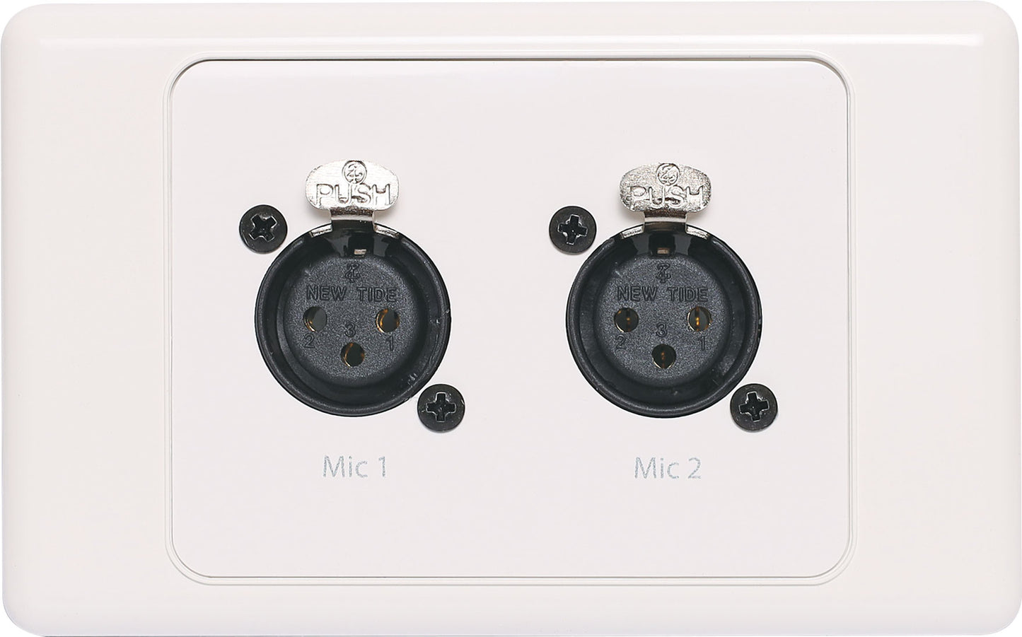 Wall Plate Dual 3 Pin XLR Horizontal Microphone Dual Cover C0448
