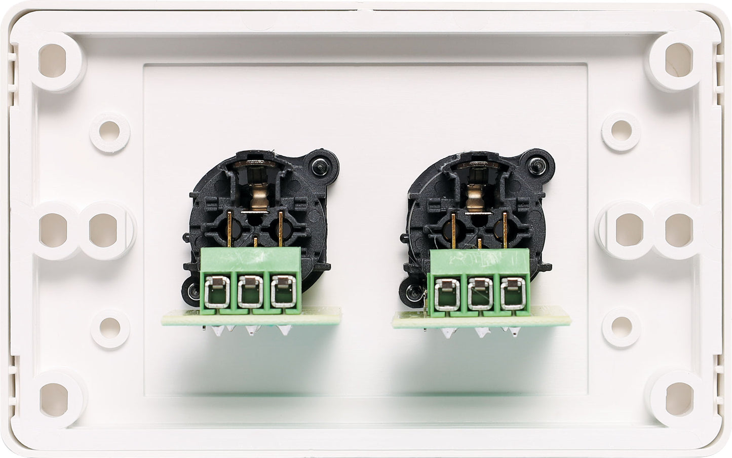 Wall Plate Dual 3 Pin XLR Horizontal Microphone Dual Cover C0448