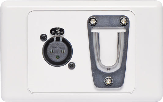 XLR 3 pin Wall Plate with Microphone Clip C0449