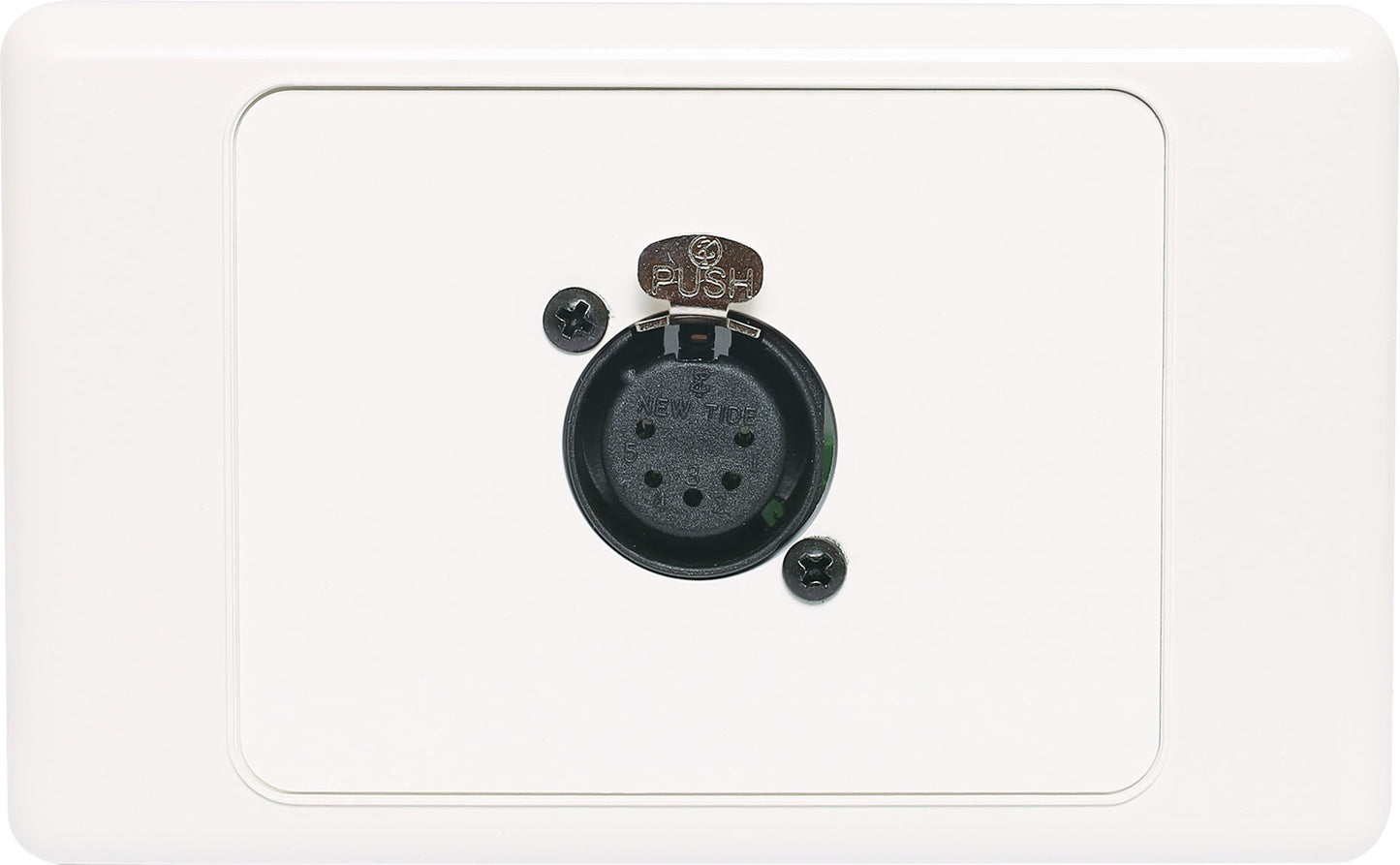 Wall Plate 5 pin XLR Horizontal Microphone Dual Cover C0456A