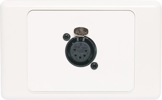 Wall Plate 5 pin XLR Horizontal Microphone Dual Cover C0456A