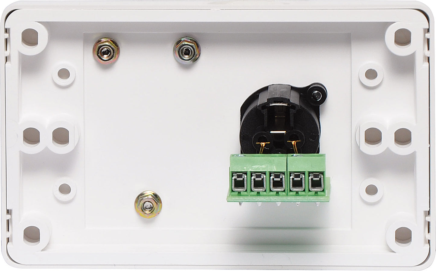 Wall Plate 5 pin XLR with Microphone Clip White C0458