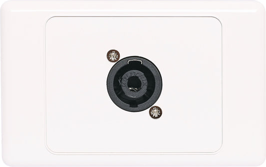 Wall Plate 4 Pin Neutrik Speakon Horizontal Speaker Dual Cover C0459