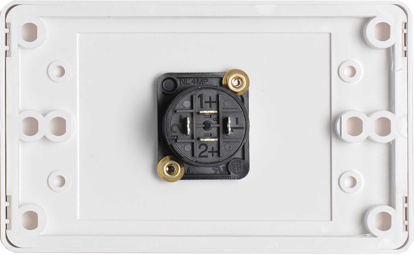 Wall Plate 4 Pin Neutrik Speakon Horizontal Speaker Dual Cover C0459
