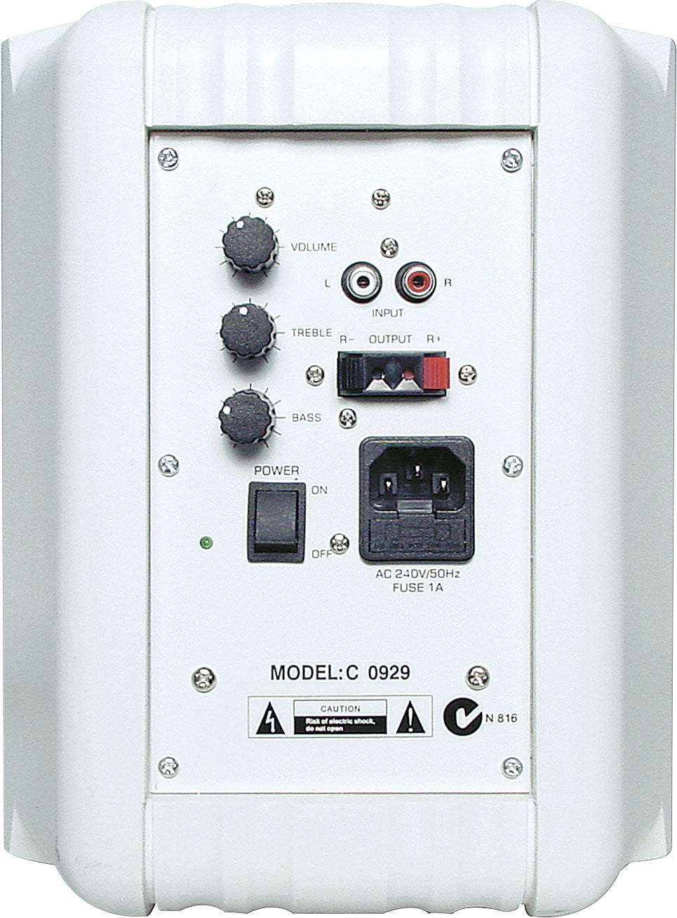 Speaker 165mm 50W 2 Way White Active  Pair C0929