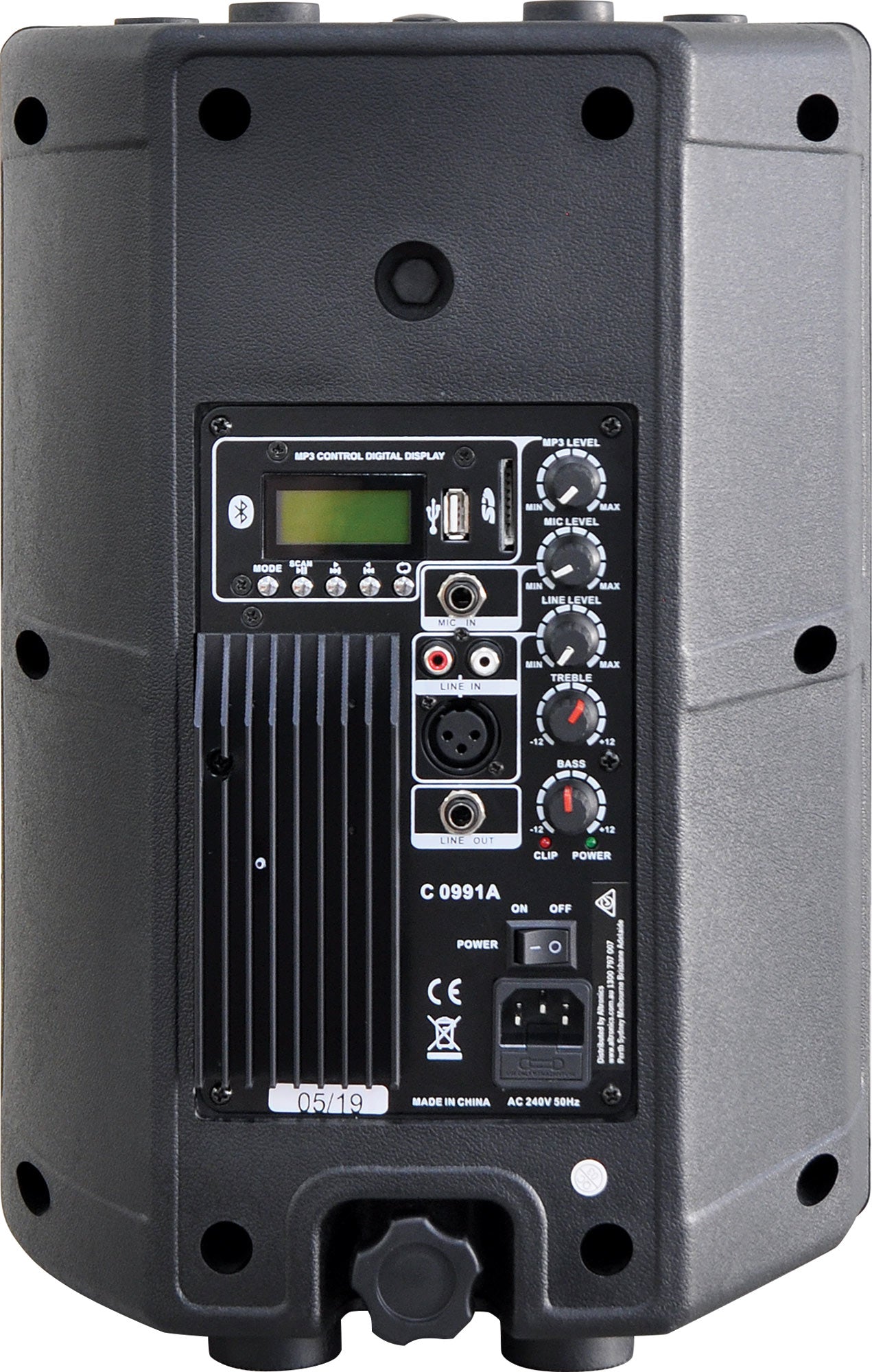 Redback Powered PA Speaker 2 Way 200mm 8" With MP3/BT/FM/USB C0991