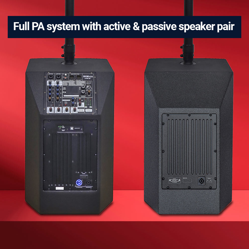 PA Column Speaker With Subwoofer Pair 1000W C1034