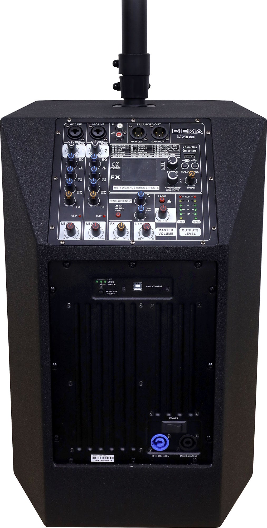 PA Column Speaker With Subwoofer Pair 1000W C1034