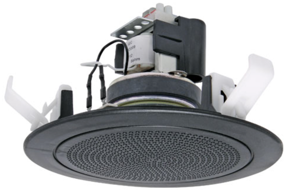 In-Wall & Ceiling Speakers 100mm (4") 5W 100V One-Shot Ceiling PA Speaker Black C2169