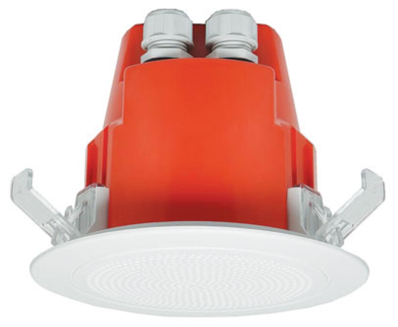 In-Wall & Ceiling Speakers 100mm 100V 5W Ceiling EWIS Speaker White Plastic Grille C2170
