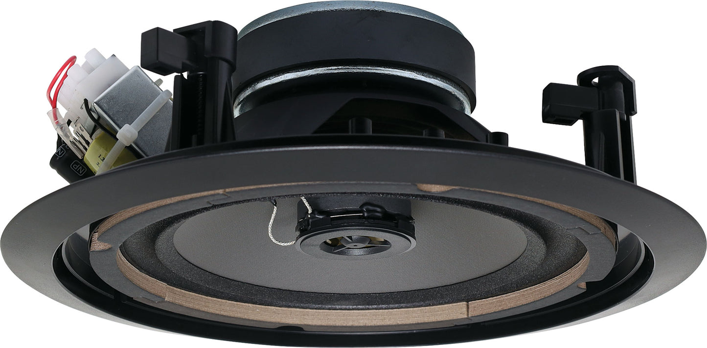 In-Wall & Ceiling Speakers 200mm (8") 15W 100V Coaxial 2 Way Black Fastfix Ceiling Speaker C2178