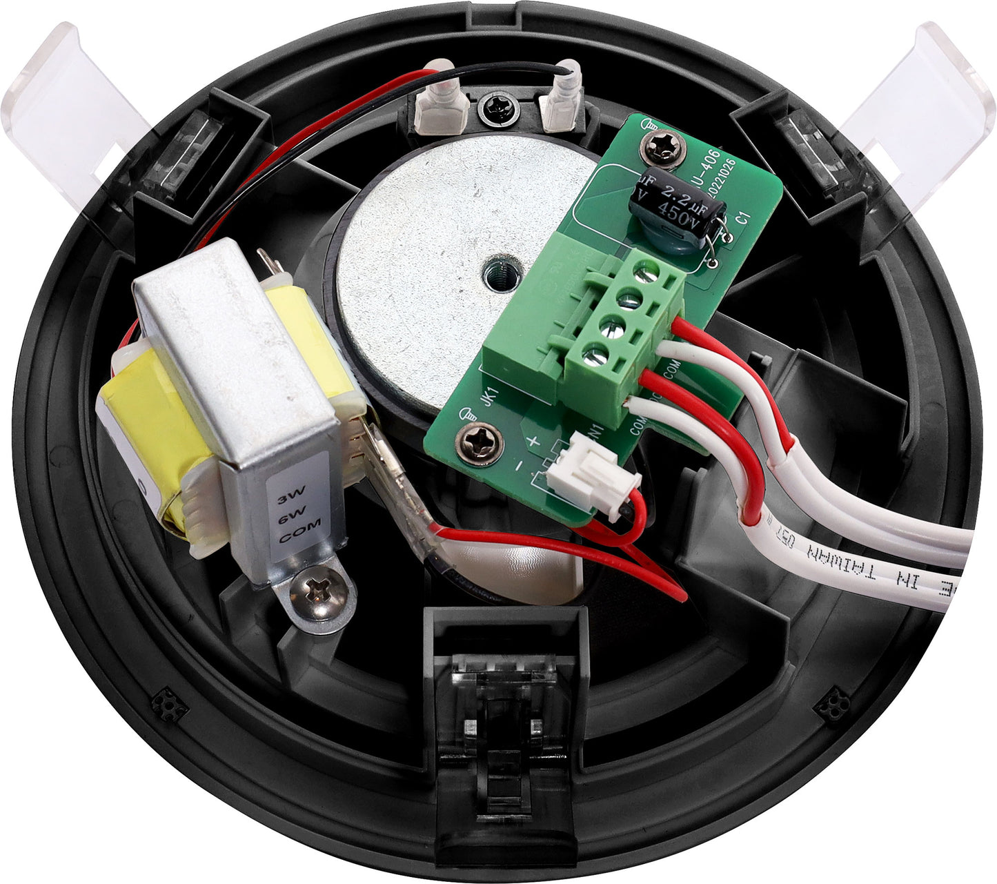 In-Wall & Ceiling Speakers 100mm 100V 6W Ceiling EWIS Speaker Black Metal Grille (V2) C2271