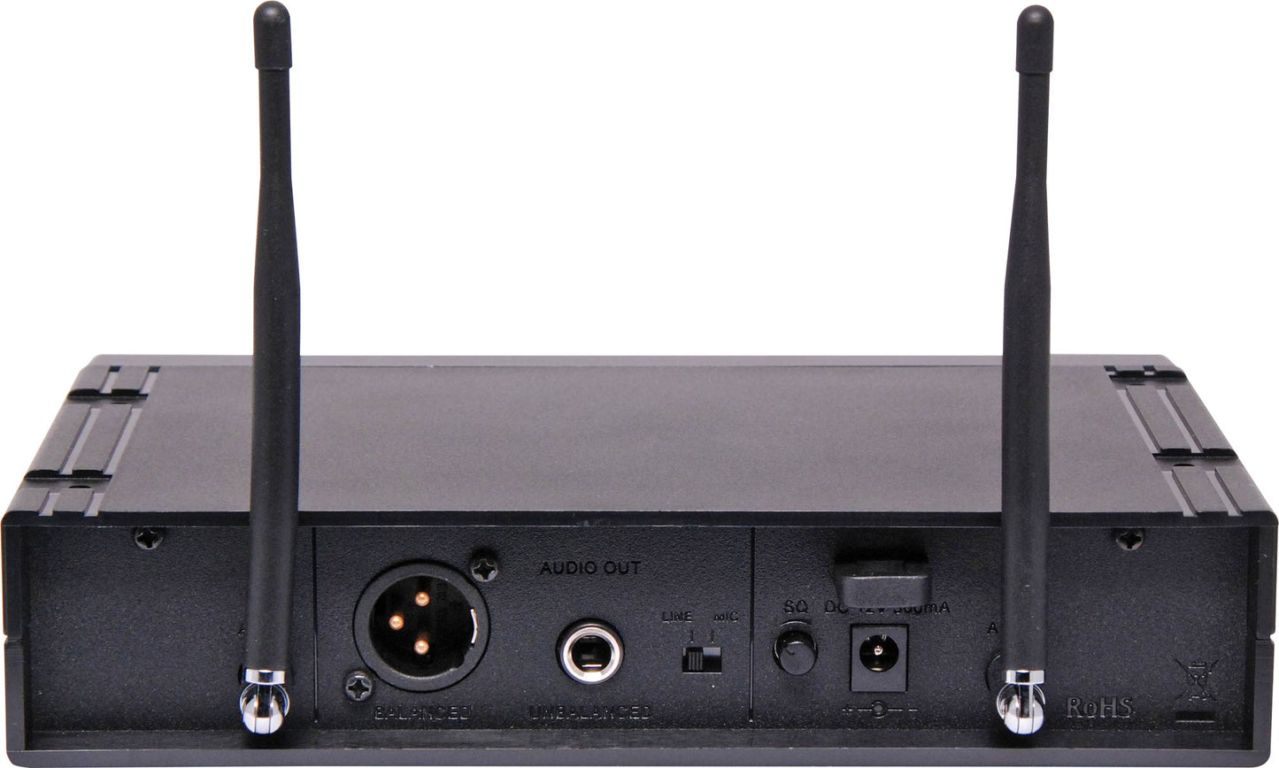 Wireless Microphone Systems Auto-Scan UHF Wireless Mic Receiver 16 Ch 520-550MHz C8860B