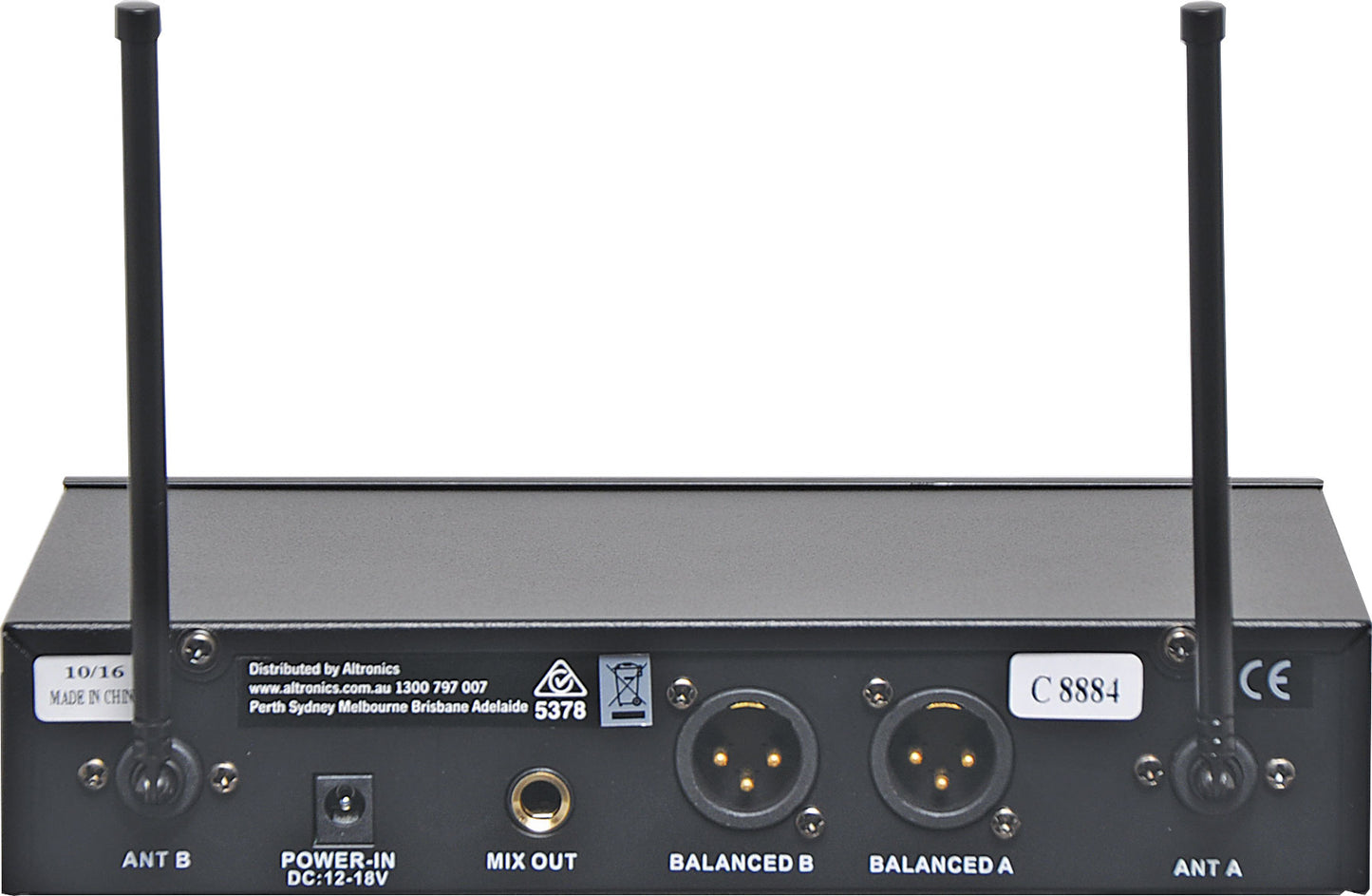 Redback UHF Wireless Microphone System 2 Ch With Two Handheld Mics C8884