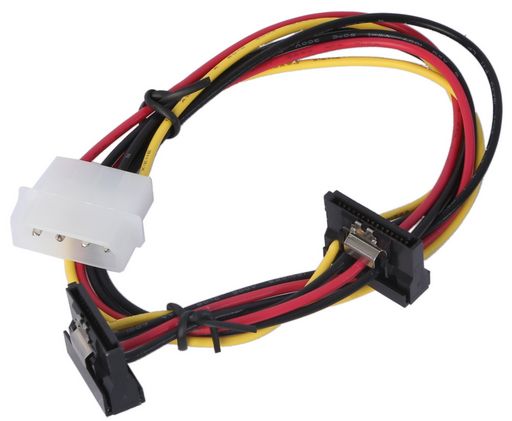 Molex 4 Pin To 2 X Sata Power Cable Splitter 0.5m CA311