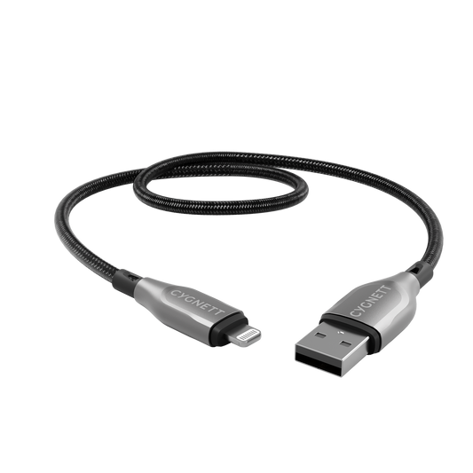 Cygnett Armoured Lightning To USB-A Cable 50cm Black CY4657PCCAL
