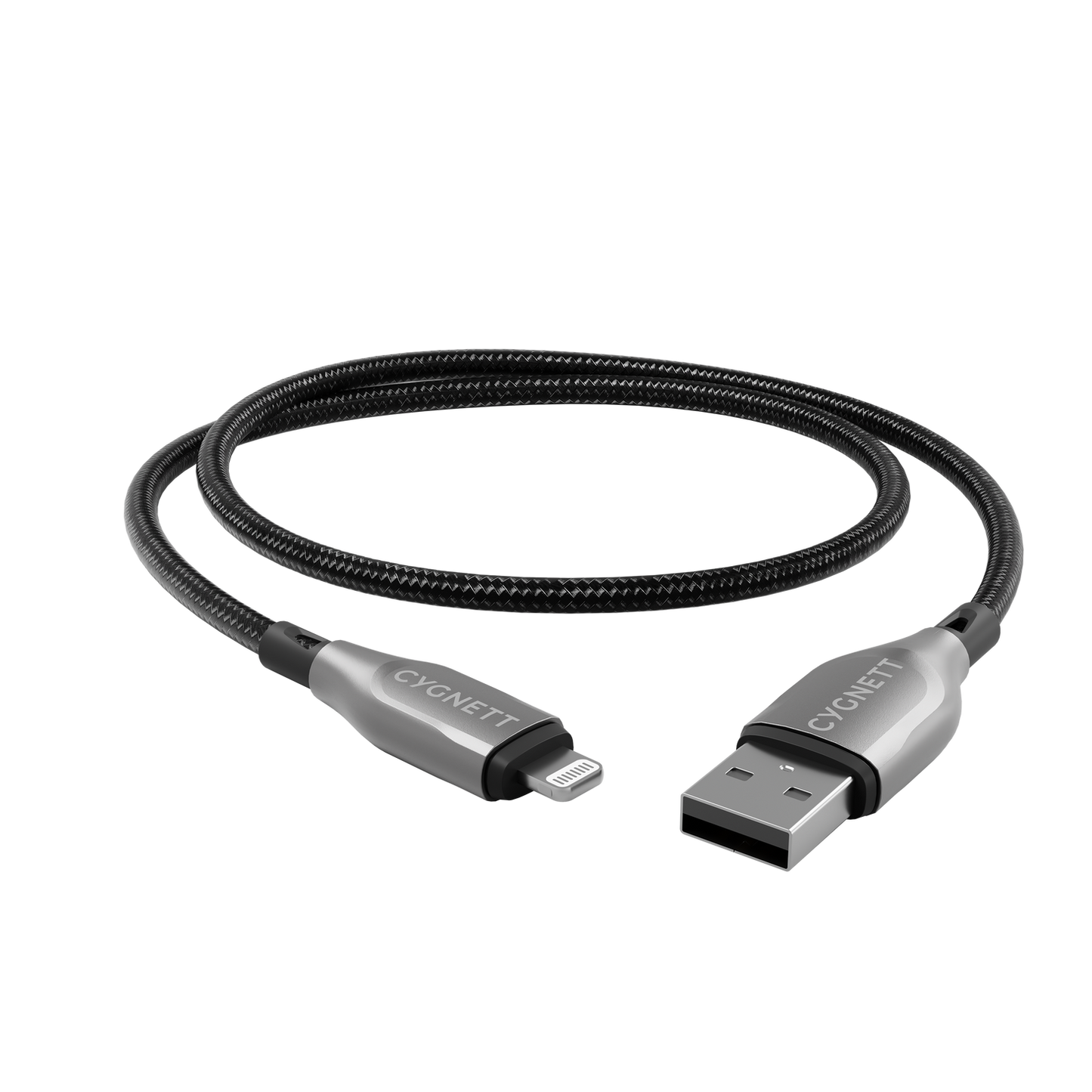 Cygnett Armoured Lightning To USB-A Cable 1m Black CY4658PCCAL