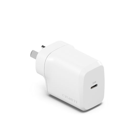 Cygnett Usb-c 30w Wall Charger White Cy4736pdwch