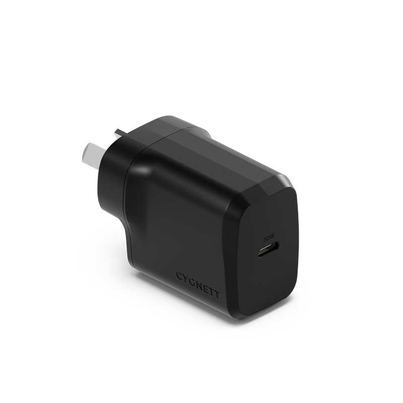 Cygnett USB-C 30w Wall Charger Black CY4737PDWCH