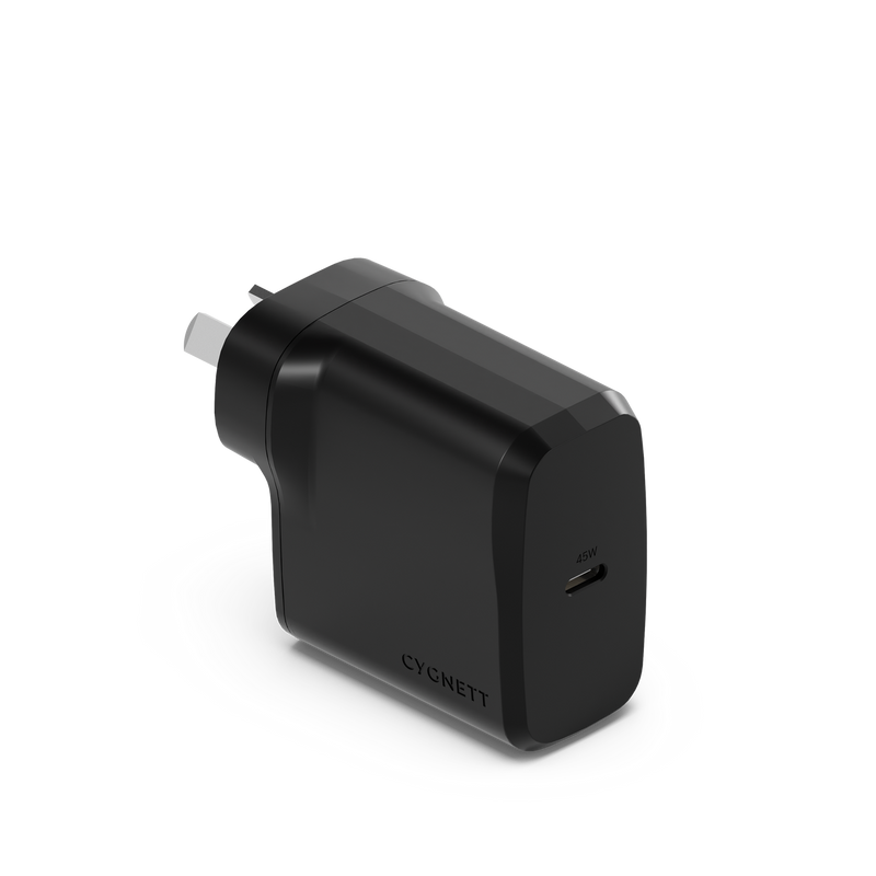 Cygnett USB-C 45 W Wall Charger Black CY4739PDWCH