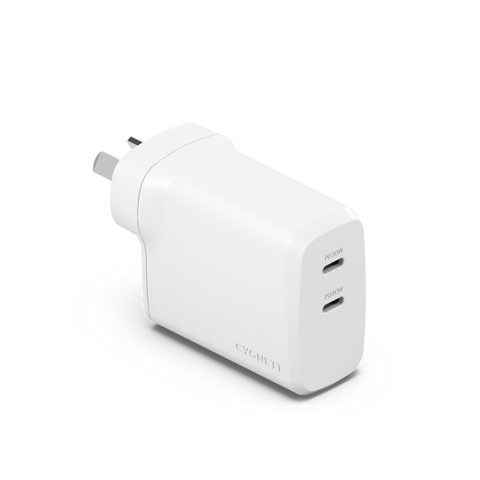 Cygnett Dual Port 60w Wall Charger White CY4740PDWCH