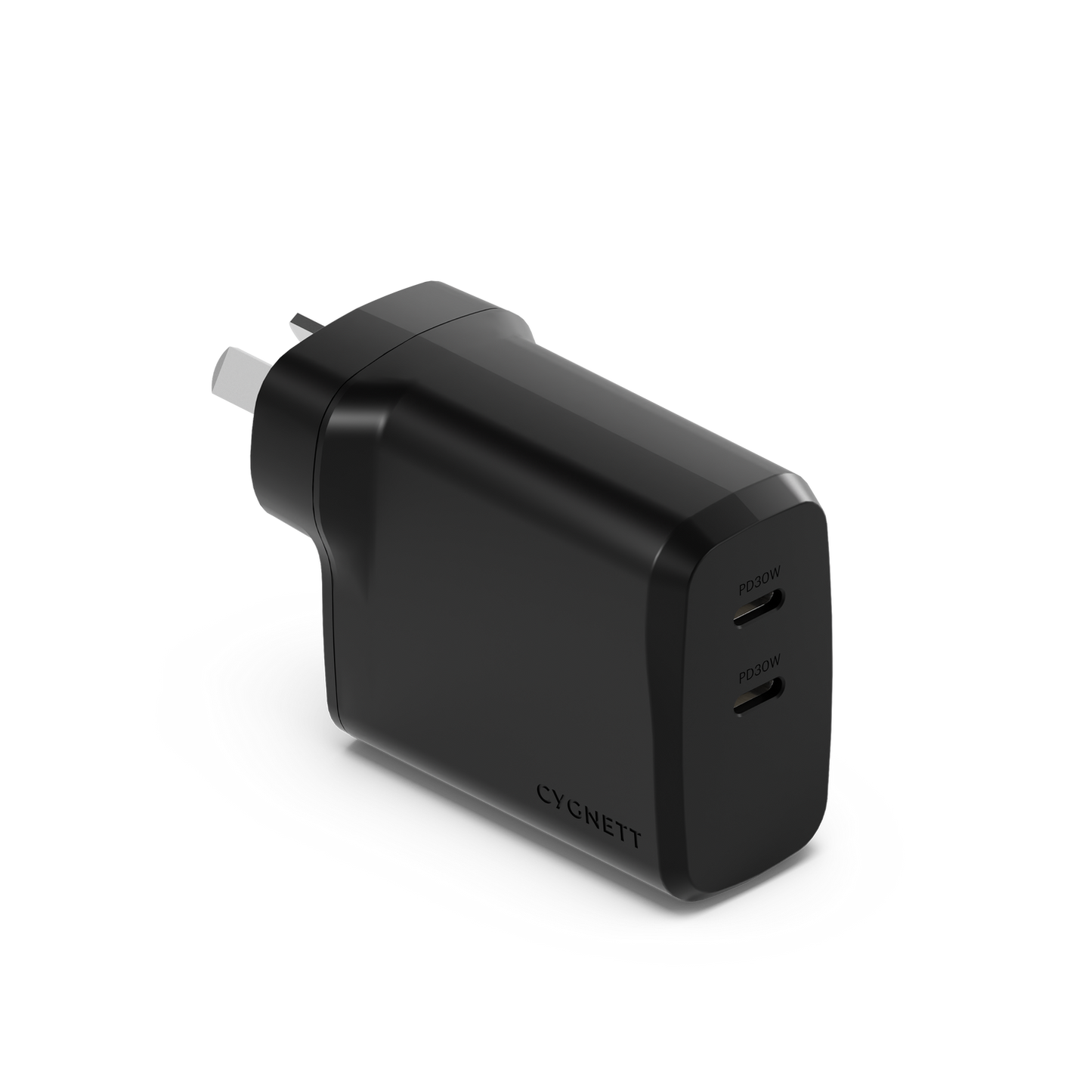 Cygnett Dual Port 60w Wall Charger Black Cy4741PDWCH