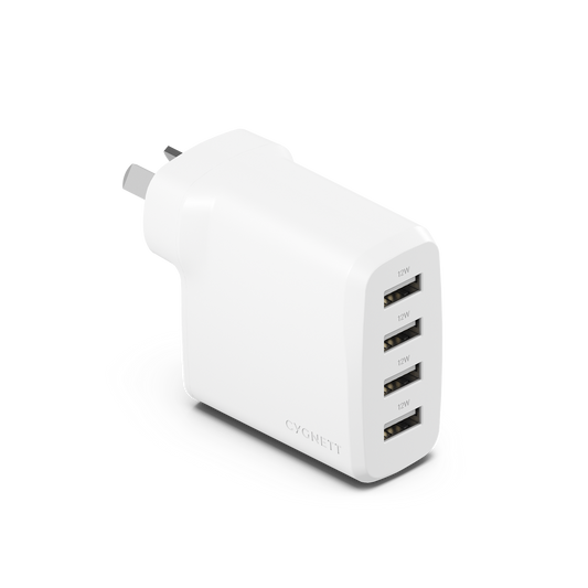 Cygnett Multi Port 24W Wall Charger – White CY4768PDWCH