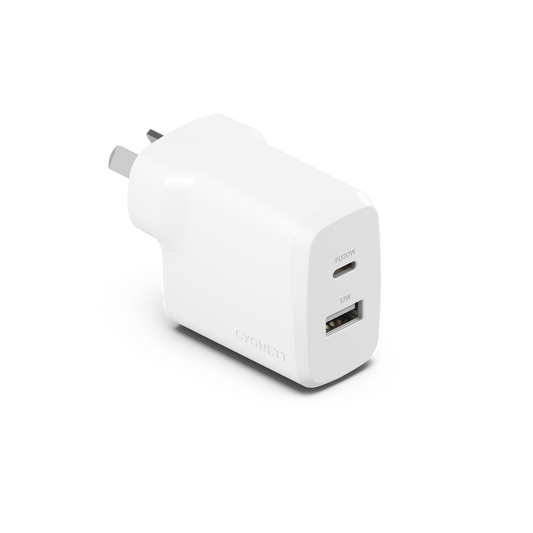 Cygnett Dual Port 32w Wall Charger White CY4772PDWCH