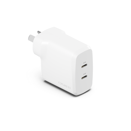 Cygnett Dual Port 35w Wall Charger White CY4774PDWCH