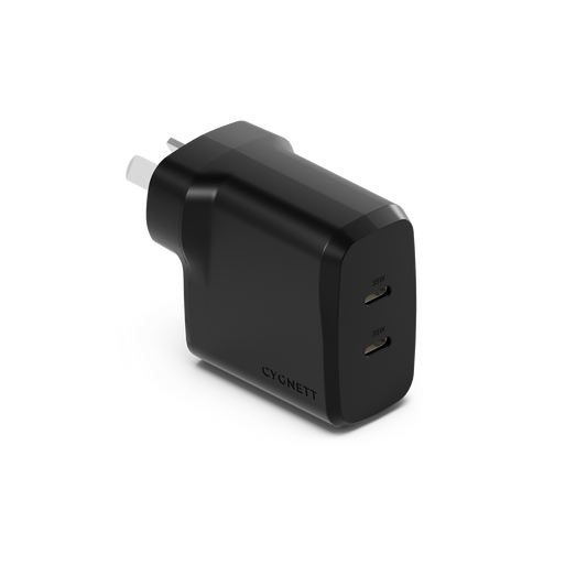 Cygnett Dual Port 35w Wall Charger Black CY4775PDWCH