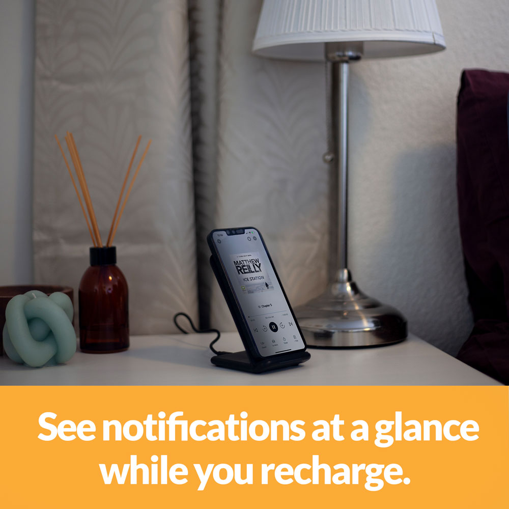 Wireless 15W Qi USB Phone Fast Charger Desk Stand D2324