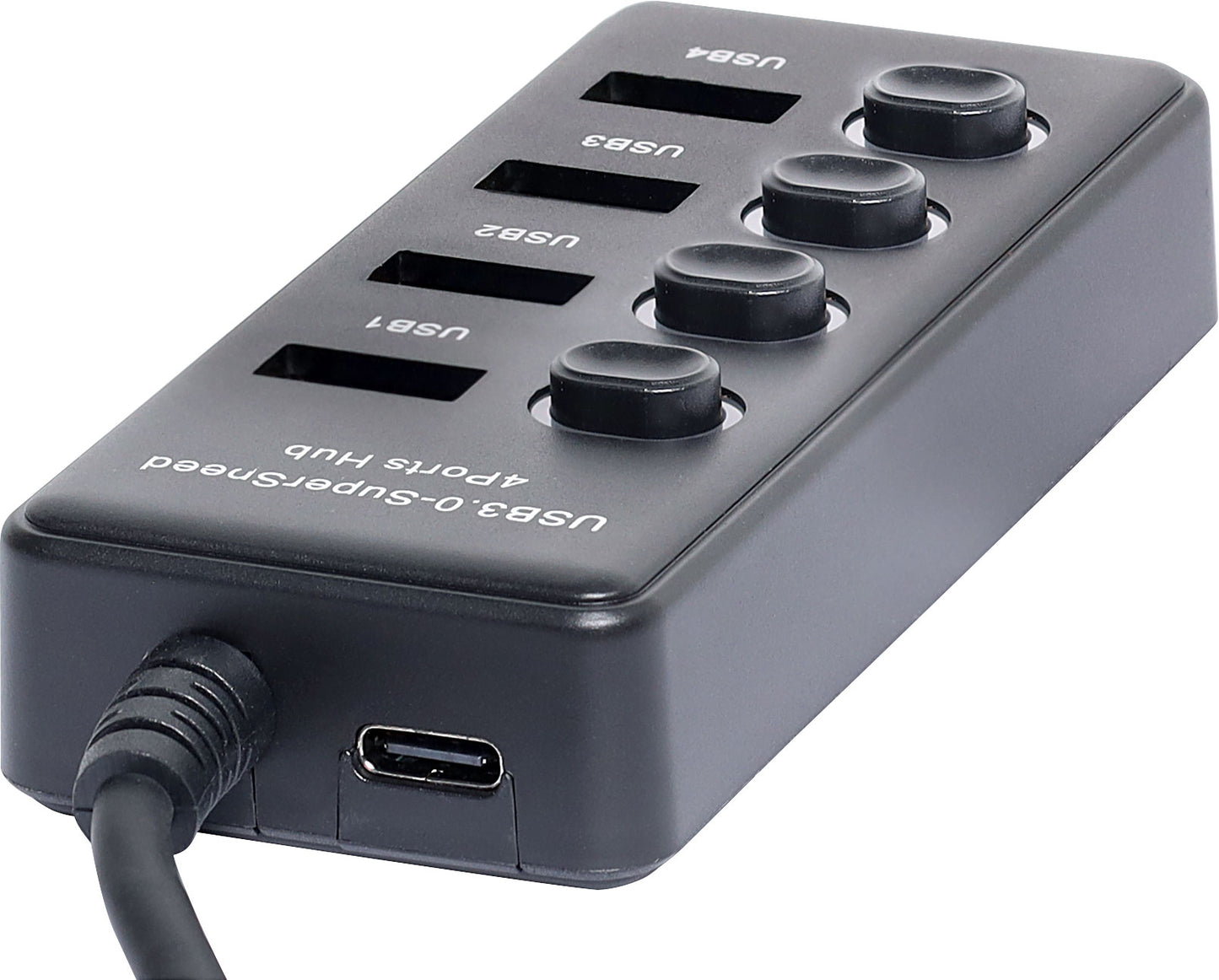 Powered Hub With Switching USB C 3.0 4 Port D2357B