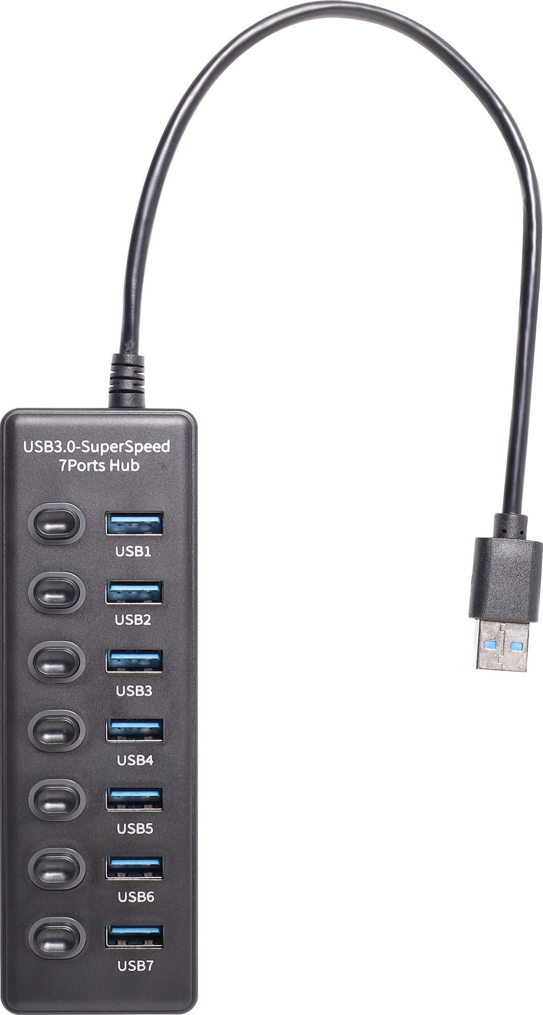 USB Accessories 7 Port Powered USB Hub With Switching D2362A
