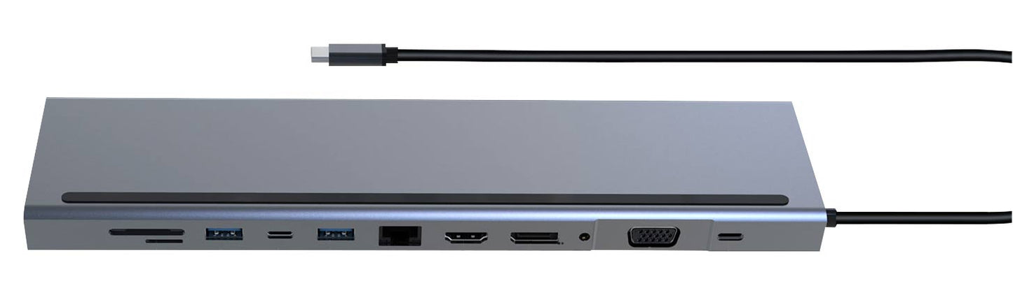USB 3.1 Type C 13 In 1 Laptop Docking Station Hub D2363B
