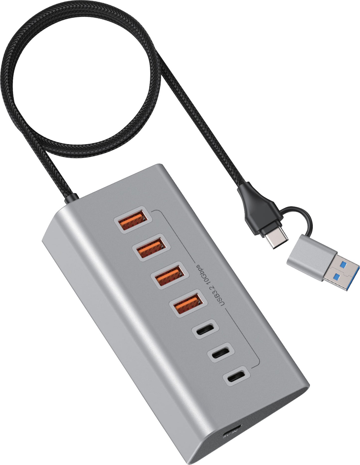 Usb Type C 3.2 Gen2 7 Port External Hub D2365a